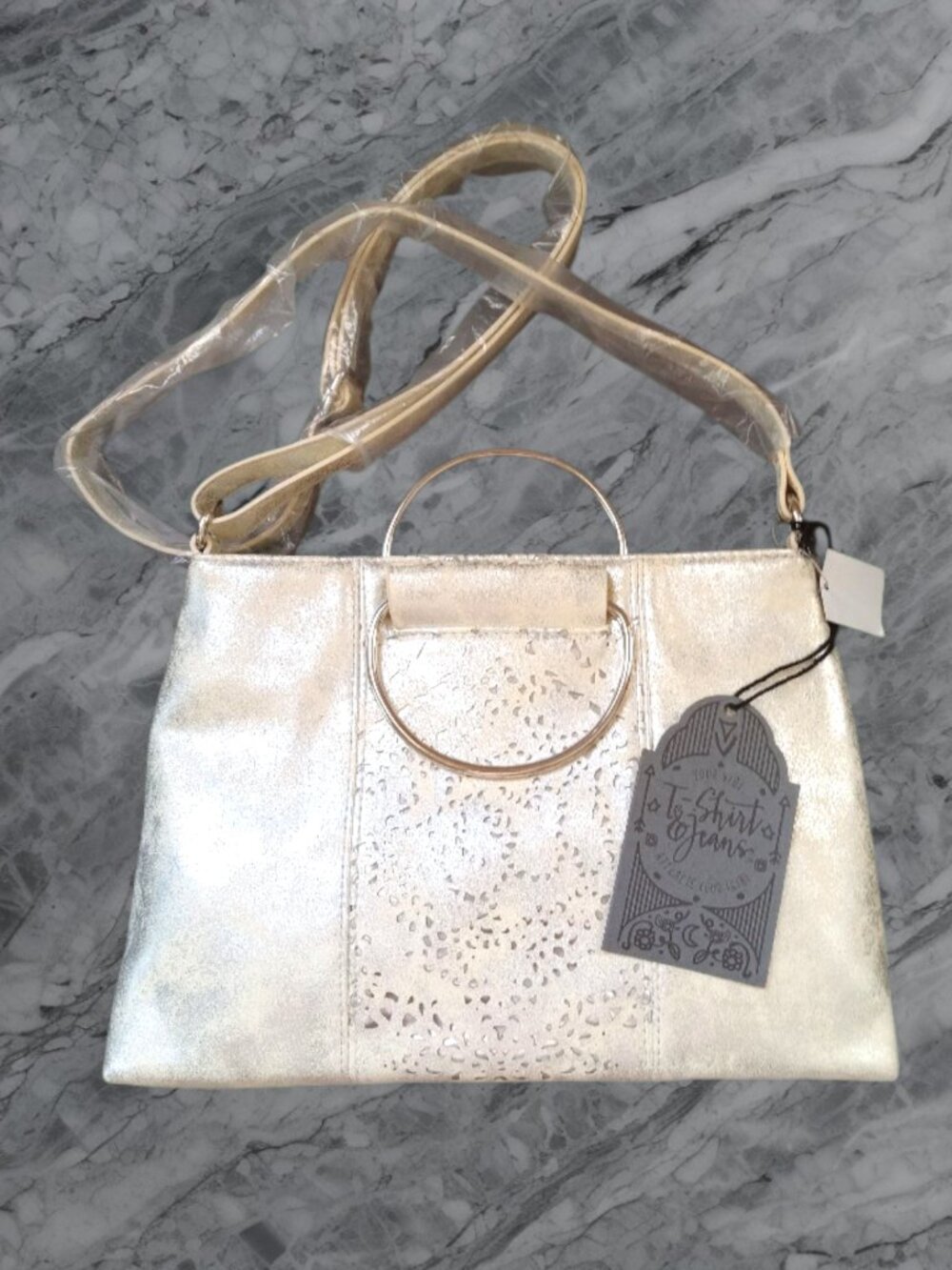 T-Shirt and Jeans pearlescent shimmer purse NEW